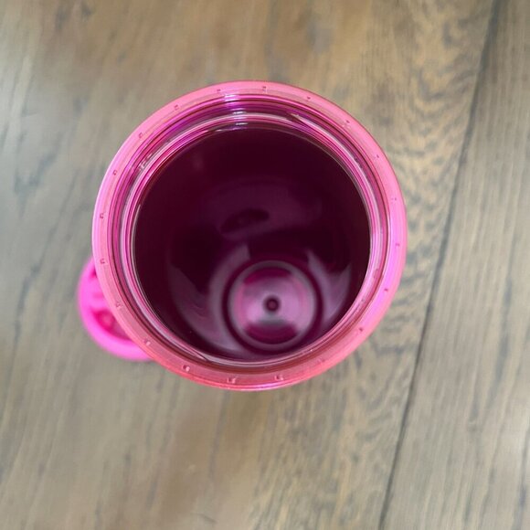 Starbucks 2021 Holiday Hot Pink Ribbon Cold Cup Tumbler 16oz - Picture 5 of 6